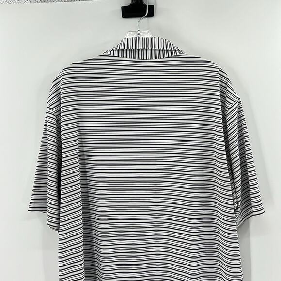 Peter Millar Men's Summer Comfort Short Sleeve Polo - Navy/Silver/White - Large - Picture 6 of 7